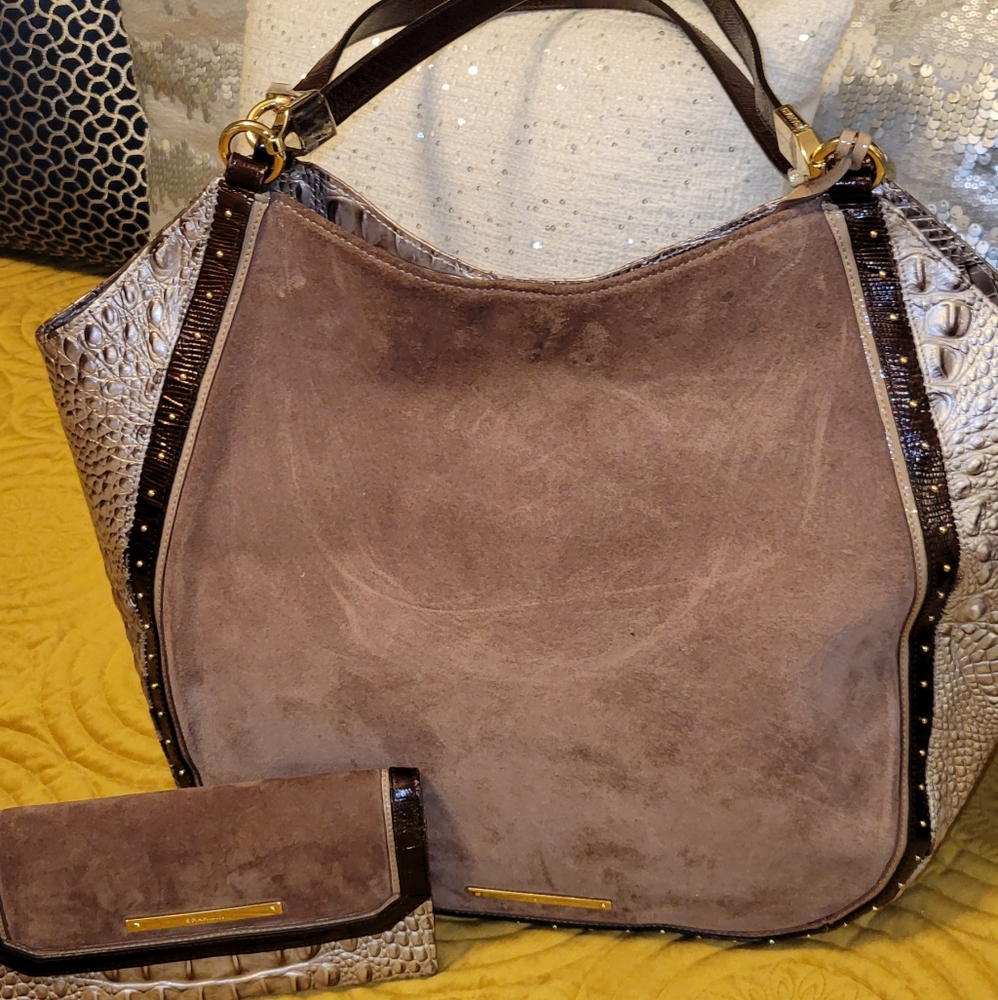 Brahmin Thelma & Checkbook Wallet--Chardonnay Clermont